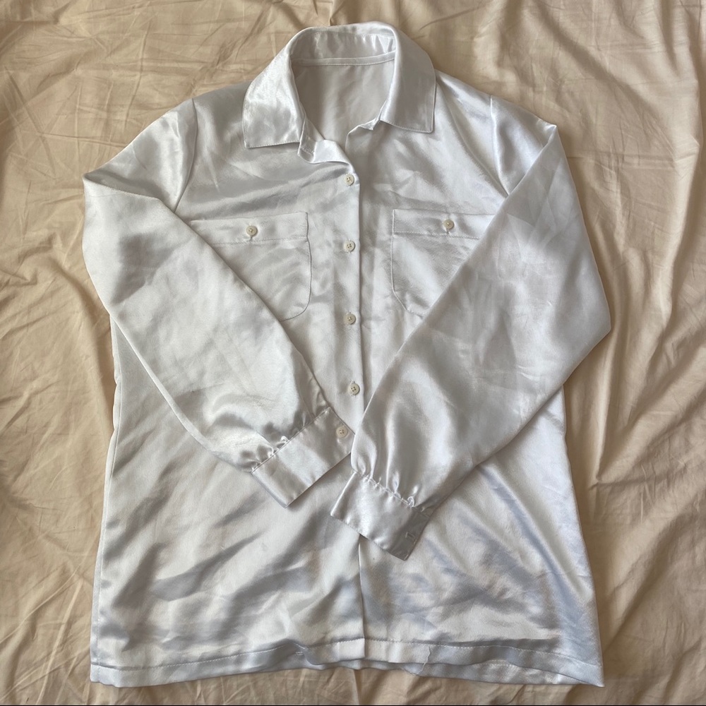 ❤️Vintage Satin White Top